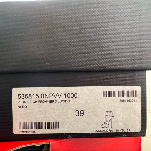 Size 39 Black YSL HEELS